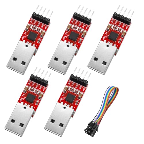 RUIZHI CP2102 USB zu Seriell Modul 5 Stück CP2102 USB zu TTL Konverter mit Jumper CP2102 USB Serial Converter CP2102 Chip für 3.3V und 5V kompatibel mit Arduino und STC Download RUIZHI CP2102 USB zu Seriell Modul 5 Stück CP2102 USB zu TTL Konverter mit Jumper CP2102 USB Serial Converter CP2102 Chip für 3.3V und 5V kompatibel mit Arduino und STC Download von RUIZHI