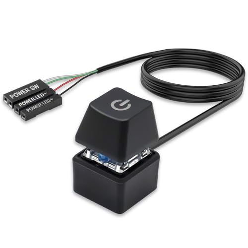 Netzschalter für Desktop Computers PC Einschaltknopf Extern Desktop Computers PC Power Button Externer Computer Netzschalter 1,65m mit LED Licht, Idealer Ersatz von PC-Kastenschalter Netzschalter für Desktop Computers PC Einschaltknopf Extern Desktop Computers PC Power Button Externer Computer Netzschalter 1,65m mit LED Licht, Idealer Ersatz von PC-Kastenschalter von RUIZHI