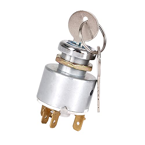 RUIZHI 12V Zündschalter Universal Motor Startschalter Zündschloss Auto Zündspule mit 2 Schlüssel für Autos Motorräder Boote von RUIZHI
