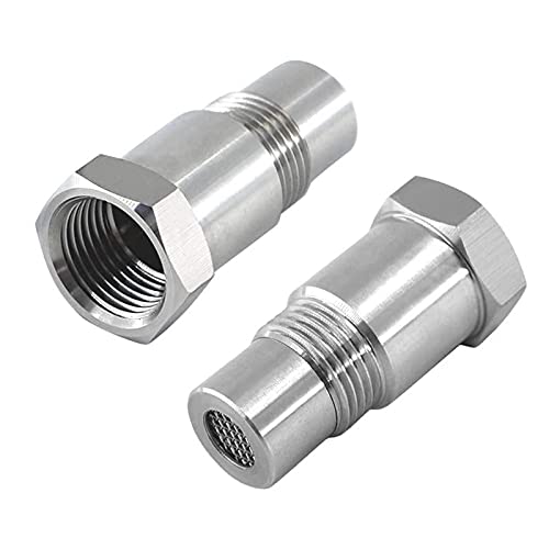 RUIZHI Lambdasonde Adapter M18*1,5, 2 Stück Lambda Eliminator 45mm O2 Sauerstoffsensor Extender, Auspuffanlage Lambdasonde Eliminator für Auto, LKW von RUIZHI