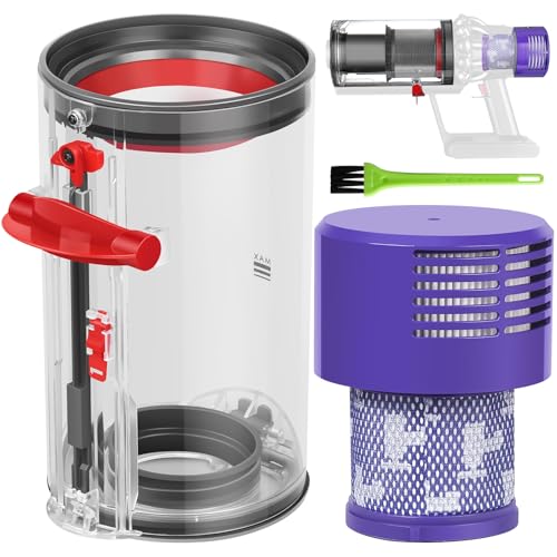 RUKHOOL Staubbehälter für Dyson V10 SV12 Behälter Filter Ersatzteile SV12 SV13 SV27Zubehör Staubsauger Auffangbehälter Ersatzfilter Ersatzbehälter Staubeimer Mülleimer Staub Abfallbehälter von RUKHOOL