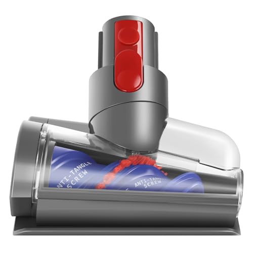 RUKHOOL Mini Elektrobürste für Dyson V15 V11 V10 V8 V7 Haardüse Bürste Zubehör Anti Verwicklungs Aufsatz Staubsauger Ersatzteile Turbinendüse zu Reinigung Haustierbetten Autositze Sofa Teppich von RUKHOOL