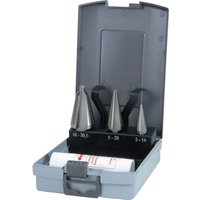 RUKO Blechschälbohrersatz HSS 4tlg. 3 - 14 / 5 - 20 / 16 - 30,5 mm in ABS-Kunststoffkassette - 101020RO von RUKO