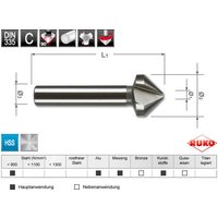 RUKO Kegel- und Entgratsenker DIN 335 Form C 90° HSS, geschliffen Senkdurchmesser Ø2: 16,5 mm von RUKO