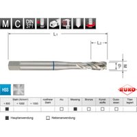 RUKO Maschinengewindebohrer-Modul M DIN 371 / 376 HSS + HSS Co 5 + HSS-TiN Form C / 35° RSP von RUKO