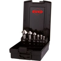 RUKO ULTIMATECUT Kegel- und Entgratsenker-Satz DIN 335 Form C 90° HSS in Kunststoffkassette - 6 tlg. - 102790RO von RUKO