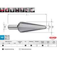 Ruko Blechschälbohrer und Stufenbohrer-Modul HSS + HSS-TiN, mit Kreuzanschliff in Quadro Pack von RUKO