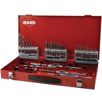 245030 Gewindeschneidzeugsatz M3-M4-M5-M6-M8-M10-M12 44 teilig hss - Ruko von RUKO