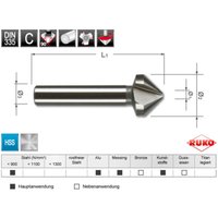 Ruko - Kegel- und Entgratsenker din 335 Form c 90° hss, geschliffen Senkdurchmesser Ø2: 10,4 mm Ruko - Kegel- und Entgratsenker din 335 Form c 90° hss, geschliffen Senkdurchmesser Ø2: 10,4 mm von RUKO