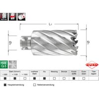 Ruko Kernbohrer-Modul HSS Co 5 ComPact mit Quick IN-Schaft, Schnittiefe 50,0 mm in Quadro Pack von RUKO