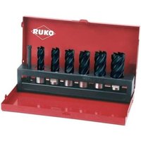 Kernbohrersatz 7 teilig ø 12-14-16-18-20-22 mm hss TiAlN-beschichtet Schnitttiefe 30 mm Weldon - Ruko von RUKO