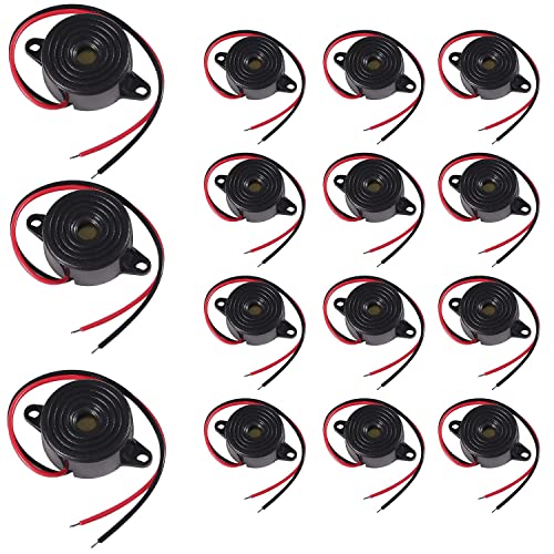 RUNCCI-YUN (15pcs DC3V 6V 9V 12V 24V Elektronischer Summer,85dB , arduino Buzzer , Aktive Piezo Elektronische Ton Summer Alarm Dauerton von RUNCCI-YUN