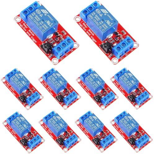 RUNCCI-YUN 10 Stück Ein Kanal Relais Modul 12V, 1 Kanal Relais Modul mit Optokoppler High oder Low Level Trigger Erweiterungsplatine Relaisschalt für Raspberry Pi Arduino Board RUNCCI-YUN 10 Stück Ein Kanal Relais Modul 12V, 1 Kanal Relais Modul mit Optokoppler High oder Low Level Trigger Erweiterungsplatine Relaisschalt für Raspberry Pi Arduino Board von RUNCCI-YUN