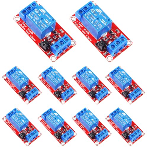 RUNCCI-YUN 10 Stück Ein Kanal Relais Modul 5V, 1 Kanal Relais Modul mit Optokoppler High oder Low Level Trigger Erweiterungsplatine Relaisschalt für Raspberry Pi Arduino Board RUNCCI-YUN 10 Stück Ein Kanal Relais Modul 5V, 1 Kanal Relais Modul mit Optokoppler High oder Low Level Trigger Erweiterungsplatine Relaisschalt für Raspberry Pi Arduino Board von RUNCCI-YUN