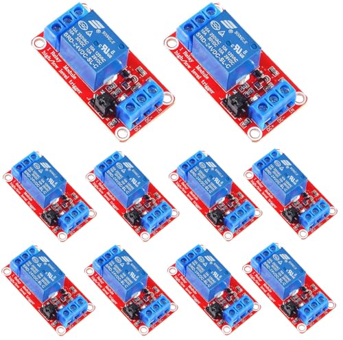 RUNCCI-YUN 10Stück Ein Kanal Relais Modul 24V, 1 Kanal Relais Modul mit Optokoppler High oder Low Level Trigger Erweiterungsplatine Relaisschalt für Raspberry Pi Arduino Board RUNCCI-YUN 10Stück Ein Kanal Relais Modul 24V, 1 Kanal Relais Modul mit Optokoppler High oder Low Level Trigger Erweiterungsplatine Relaisschalt für Raspberry Pi Arduino Board von RUNCCI-YUN