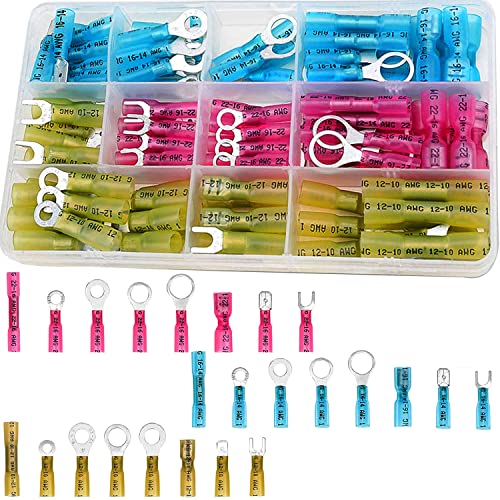RUNCCI-YUN 120 Stücke Hitze Schrumpfen Stoßverbinder Kabelverbinder Schrumpfverbinder Kabelschuhe Quetschverbinder Automotive wasserdicht-isoliertWire Terminal RUNCCI-YUN 120 Stücke Hitze Schrumpfen Stoßverbinder Kabelverbinder Schrumpfverbinder Kabelschuhe Quetschverbinder Automotive wasserdicht-isoliertWire Terminal von RUNCCI-YUN