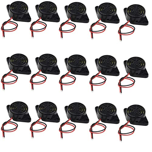 RUNCCI-YUN 15 Stück Elektronischer Summer, DC 3V 6V 9V 12V 24V Buzzer Alarm Piezo Sounder kontinuierlicher Sound arduino Buzzer RUNCCI-YUN 15 Stück Elektronischer Summer, DC 3V 6V 9V 12V 24V Buzzer Alarm Piezo Sounder kontinuierlicher Sound arduino Buzzer von RUNCCI-YUN