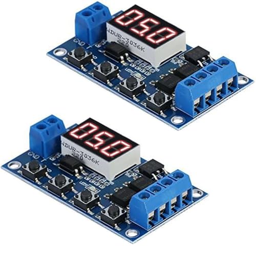 RUNCCI-YUN 2 Stücke DC 5 V 12V 24V 36V Zeitschaltuhr Relais Modul,Triggerzyklusverzögerung Zeitschaltuhr EIN-/Ausschalten des Relais-Moduls mit LED-Anzeige für Arduino RUNCCI-YUN 2 Stücke DC 5 V 12V 24V 36V Zeitschaltuhr Relais Modul,Triggerzyklusverzögerung Zeitschaltuhr EIN-/Ausschalten des Relais-Moduls mit LED-Anzeige für Arduino von RUNCCI-YUN