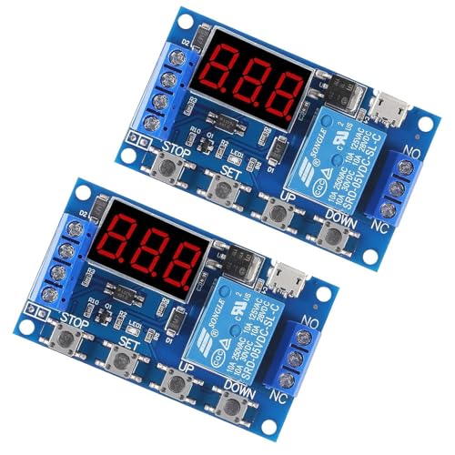 RUNCCI-YUN 2 Stücke Zeitrelais DC 6V-30V Zeitschaltuhr Relais Modul,Triggerzyklusverzögerung Zeitschaltuhr EIN-/Ausschalten des Relais-Moduls mit LED-Anzeige für Arduino Micro USB 5V RUNCCI-YUN 2 Stücke Zeitrelais DC 6V-30V Zeitschaltuhr Relais Modul,Triggerzyklusverzögerung Zeitschaltuhr EIN-/Ausschalten des Relais-Moduls mit LED-Anzeige für Arduino Micro USB 5V von RUNCCI-YUN