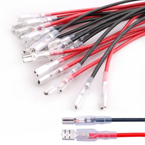 RUNCCI-YUN 20Pcs 2.8mm and 4.8mm Kabelschuhe Set Flachstecker Quetschverbinder Sortiment,Isolierte Flachstecker kabelverbinder mit Isolierhülse und Draht RUNCCI-YUN 20Pcs 2.8mm and 4.8mm Kabelschuhe Set Flachstecker Quetschverbinder Sortiment,Isolierte Flachstecker kabelverbinder mit Isolierhülse und Draht von RUNCCI-YUN