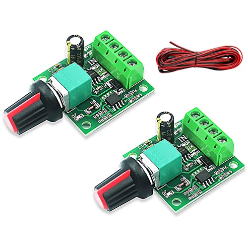 RUNCCI-YUN 2pcs 1,8 V 3 V 5 V 6 V 7,2 V 12 V 2A PWM Motor-Drehzahlsteller,DC drehzahlregler 12v,Motordrehzahl Schalter Controller Led Volt Regler Speed Controller von RUNCCI-YUN