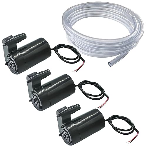 RUNCCI-YUN 3 pcs Mini Wasserpumpe Tauch Pumpe Micro Motorpumpe DC 3V 5V + 3M PVC Schlauch für Aquarium Garten zur Bewässerung Pflanzen Blumen von RUNCCI-YUN