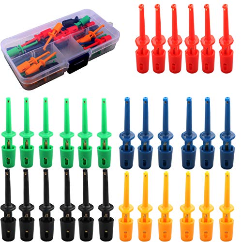 RUNCCI-YUN 30pcs Messklemmen,Messspitzen,Multimeter Draht Blei Test Clip,Elektronische Mini Test Sonde Set,Für Repair Tool, pcb tester grabber, multimeter pinzette clip,IC Haken Test Clip von RUNCCI-YUN