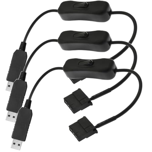 RUNCCI-YUN 3Pcs 5V Step-Up12V fan kabel 4pin/3pin, USB auf 12V 4 Pin gehäuselüfter kabel 12V pc Molex lüfter stromkabel USB Male to 4-Pin Molex Connector PC Fan Connection Cable with Switch RUNCCI-YUN 3Pcs 5V Step-Up12V fan kabel 4pin/3pin, USB auf 12V 4 Pin gehäuselüfter kabel 12V pc Molex lüfter stromkabel USB Male to 4-Pin Molex Connector PC Fan Connection Cable with Switch von RUNCCI-YUN