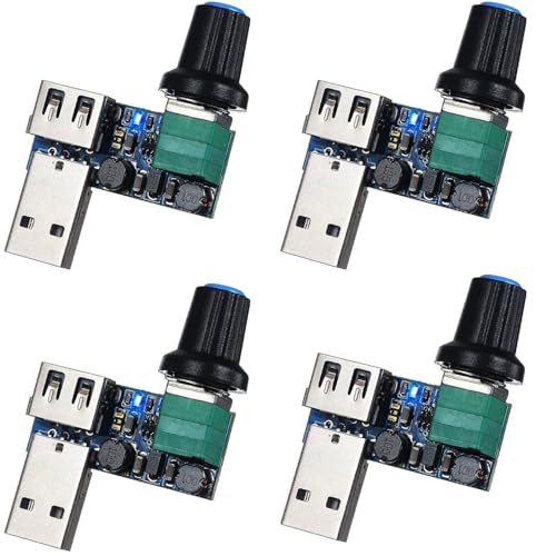 RUNCCI-YUN 4Pack USB Fan Speed Controller, Mini Fan Speed Controller, DC 5 V Continuous USB Fan Speed Controller DC 5V Regulator Speed Controller with LED-Kontrollleuchte with Switch RUNCCI-YUN 4Pack USB Fan Speed Controller, Mini Fan Speed Controller, DC 5 V Continuous USB Fan Speed Controller DC 5V Regulator Speed Controller with LED-Kontrollleuchte with Switch von RUNCCI-YUN