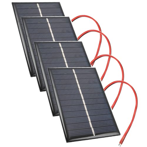 RUNCCI-YUN 4Stück 6V 100mA 90X60mm Mikro-Mini-Solar-Panel-Zellen Sonnenkollektor für Sonnenenergie, Heimwerken, DIY, Wissenschaft Projekte - Spielzeug - Akku-Ladegerät Polykristallin Solarpanel RUNCCI-YUN 4Stück 6V 100mA 90X60mm Mikro-Mini-Solar-Panel-Zellen Sonnenkollektor für Sonnenenergie, Heimwerken, DIY, Wissenschaft Projekte - Spielzeug - Akku-Ladegerät Polykristallin Solarpanel von RUNCCI-YUN