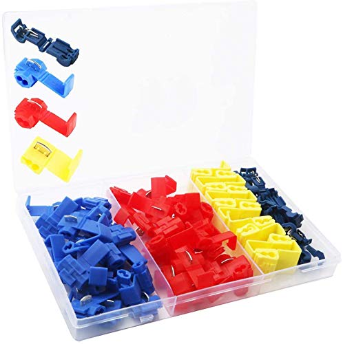 RUNCCI-YUN 60Stück Abzweigverbinder Wire Connectors Sortiment Quickverbinder Set Kit Assorted Size Einfach zu Verwenden für Schnelle Verbindungskabel Kabel Kabelquerschnitt 0,5 mm² - 6 mm ²/ 10-24 AWG von RUNCCI-YUN