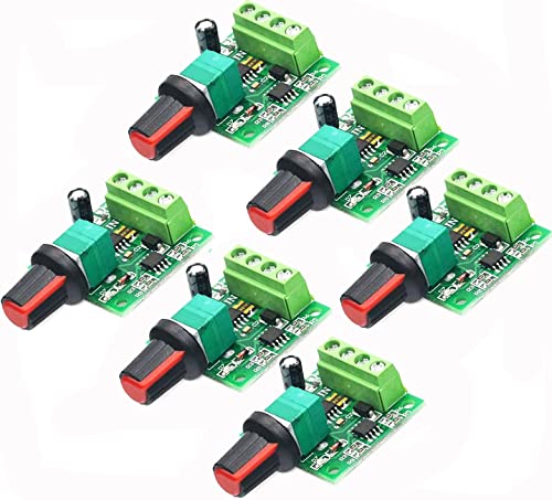 RUNCCI-YUN 6pcs 1,8 V 3 V 5 V 6 V 7,2 V 12 V 2A PWM Motor-Drehzahlsteller,DC drehzahlregler 12v,Motordrehzahl Schalter Controller Led Volt Regler Speed Controller von RUNCCI-YUN