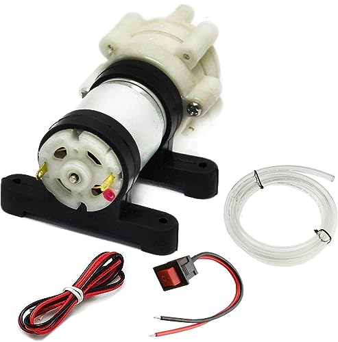 RUNCCI-YUN Aquarium wasserpumpe mini,6V-12V Micro Motorpumpe, Wasserkühlpumpe selbstansaugend 385 DC 12 V Mini Wasser Saugpumpe,Membranpumpe Geräuscharm,für Tee Maschine Aquarium Wasserspender von RUNCCI-YUN