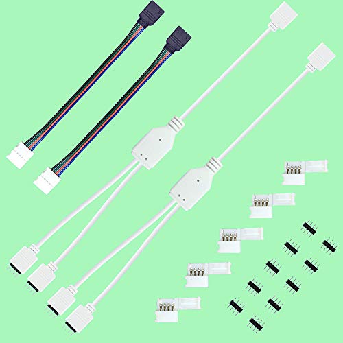 RUNCCI-YUN LED Splitter,LED Strip verteiler,LED Streifen Splitter Kabel,LED Strip verbinder,LED rgb verteiler,1 zu 2 LED Splitter für 4 polig RGB LED Streifen RUNCCI-YUN LED Splitter,LED Strip verteiler,LED Streifen Splitter Kabel,LED Strip verbinder,LED rgb verteiler,1 zu 2 LED Splitter für 4 polig RGB LED Streifen von RUNCCI-YUN