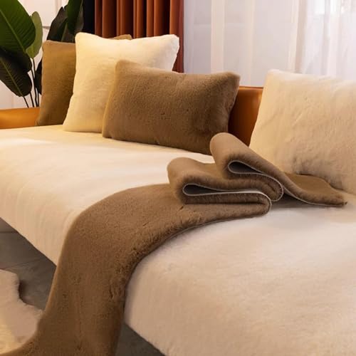 RUNCH Sofaschoner Sofaschutz Hund Kratzschutz Katze rutschfestes Ecksofa U Form für Wohnzimmer,Cream-30 * 50cmPillowcase von RUNCH