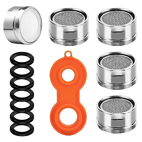 Perlatoren für Wasserhähne M28, RUNEAY 5 Stück Strahlregler Wasserfilter Filter Wasserhahn Sieb Wasserhahn Siebeinsatz Perlator M28 Strahlregle mit 7 Dichtung 1 Schlüssel von RUNEAY