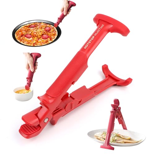 Airfryer Zange Pizzablechzange für Pizzableche Ofenzange für Heißluftfritteuse Mehrzweck Anti Verbrühungs Schüssel Gripper Retriever Zange Küchenzange Für Heben Heißer Schalen Schüssel Platte Topf von RUNEAY
