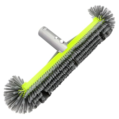 Poolbürste für Folienpool, 43CM Pool Reinigungsbürste für Schwimmbad Pool, Pool Schrubbbürste, Reinigingsborstel voor Zwembaden, EZ Clip Aluminiumgriff, Nicht mit Teleskopstange von RUNEAY