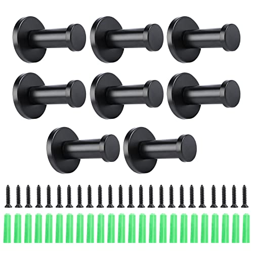 RUNEAY 8 Stück Wandhaken Schwarz,55 mm Edelstahl Rund Garderobenhaken Handtuchhaken Kleiderhaken mit 24 Schrauben für Schlafzimmer Badezimmer Kleiderschrank Wohnzimmer RUNEAY 8 Stück Wandhaken Schwarz,55 mm Edelstahl Rund Garderobenhaken Handtuchhaken Kleiderhaken mit 24 Schrauben für Schlafzimmer Badezimmer Kleiderschrank Wohnzimmer von RUNEAY