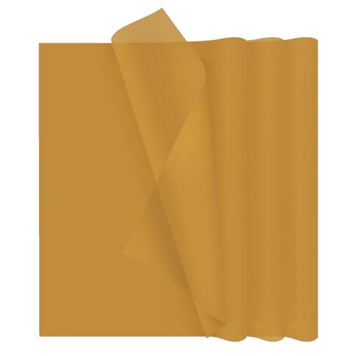 30 Blatt Seidenpapier Khaki Geschenkpapier,Format 50 x 35 cm Verpackungsmaterial Papier für Handwerk und Geschenkverpackung Füller Geburtstag Blumen Hochzeiten Halloween Dekoration (Khaki) von RUNFENG