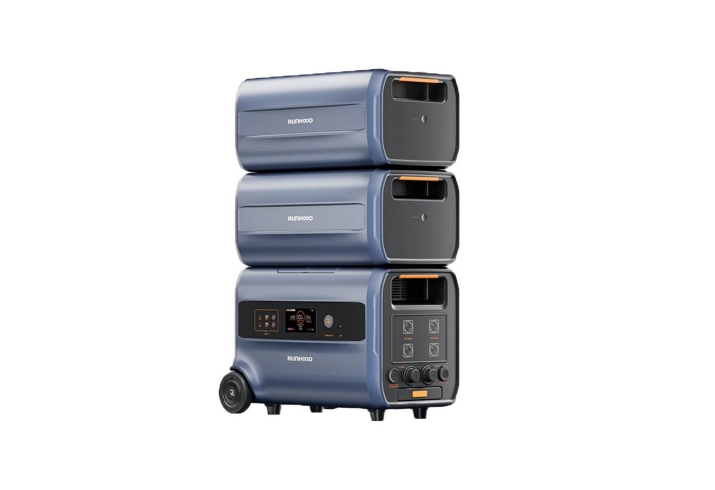 RUNHOOD Balkonkraftwerk Runhood 2,4kWh Speicher F2400,Erweiterbar bis auf 19,2kWh, 1800 W, (LiFePO4, Runhood F2400), IP20 von RUNHOOD