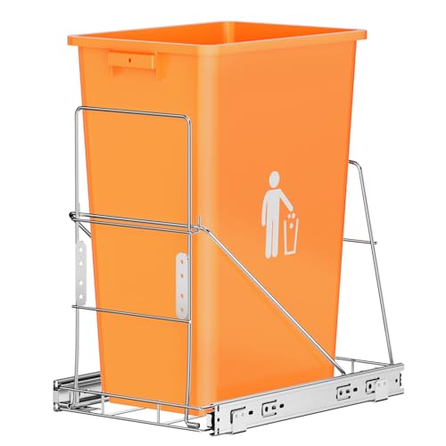 RUNMI Ausziehbarer Mülleimer unter dem Schrank mit sanft schließenden Schiebern, robuster 40 Qt Mülleimer unter der Spüle, Mülleimer für Küche, Mülleimer nicht im Lieferumfang enthalten, benötigt von RUNMI