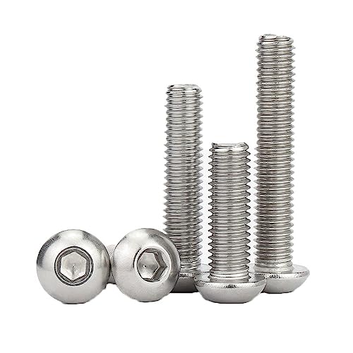 M4 x 28 mm 50 Stück Sechskantschrauben aus Edelstahl, mit Knopfkopf, Möbelschrauben, Vollgewinde, Silber, M4 x 28 mm M4 x 28 mm 50 Stück Sechskantschrauben aus Edelstahl, mit Knopfkopf, Möbelschrauben, Vollgewinde, Silber, M4 x 28 mm von RUNMIND
