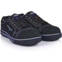 RUNNEX® S3-Damen-ESD-Sicherheitshalbschuhe Girl-Star schwarz/violett 5380 Gr.36 von RUNNEX