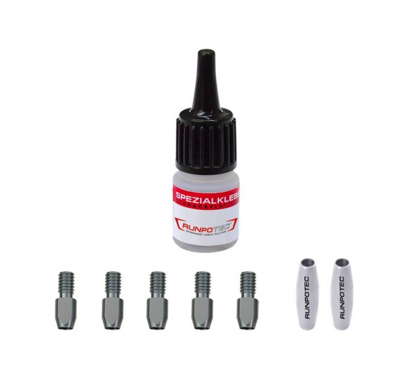 RUNPOTEC Montage-Kit Reparatur-Set Ø 3 mm, GF3 SLIM 8-teilig, Edelstahl, Gewinde von RUNPOTEC