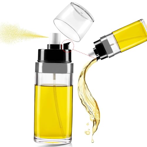 Ölsprüher Flasche mit Ausgießer, 150ml 2 in 1 Funktion Öl Sprühflasche mit Gieß- und Sprühfunktion, Küche Öl Zerstäuber Ölflasche, Ölspray, Öl Sprayer zum BBQ, Grillen, Kochen, Backen, Salate, Pasta von RUNQIN OUTDOOR