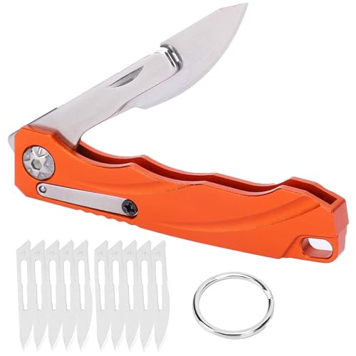 RUNQIN Mini Klappmesser mit Klingen Ersatz Tragbares Taschenschlüsselmesser Multifunktion für Outdoor Camping Jagd Reisen RUNQIN Mini Klappmesser mit Klingen Ersatz Tragbares Taschenschlüsselmesser Multifunktion für Outdoor Camping Jagd Reisen von RUNQIN OUTDOOR