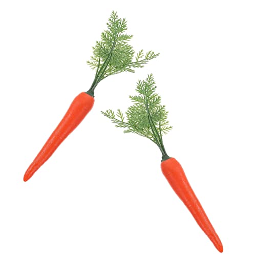RUNROTOO 2st Künstliches Ostern-Karotten-stütze Foto-Requisiten Zu Ostern Karottendekor Zu Ostern Künstliche Karotten Realistisch Falsche Karotte Ornament Modell Plastik Gemüse Gefälscht von RUNROTOO