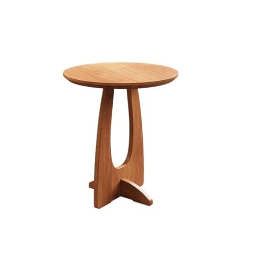 Kleiner Tisch Mid-Century Modern Sofa Beistelltisch Runder Kleiner Couchtisch aus Holz for Wohnzimmer Nachttisch Balkon Tisch Wohnzimmer(Natural) von RUNZE765Z