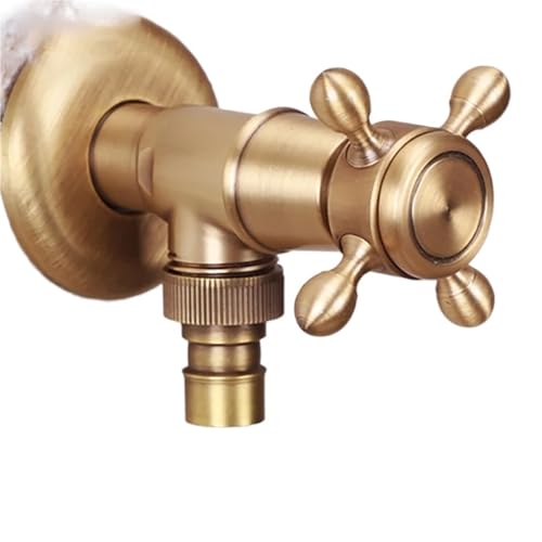 Antikes Messing-Dreieckventil, Wassersteuerung, Wasserhahnstopp, Badezimmerzubehör, Küche, 1/2-Zoll-Winkelventil, Wand-WC-Füllventile(B) von RUNZTXZH